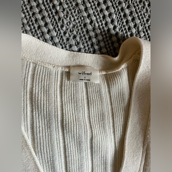 Wilfred Plunge Front Cardigan in Light Birch Size Small - Picture 3 of 5